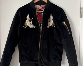 Jaqueta Bomber de Veludo Reversível S