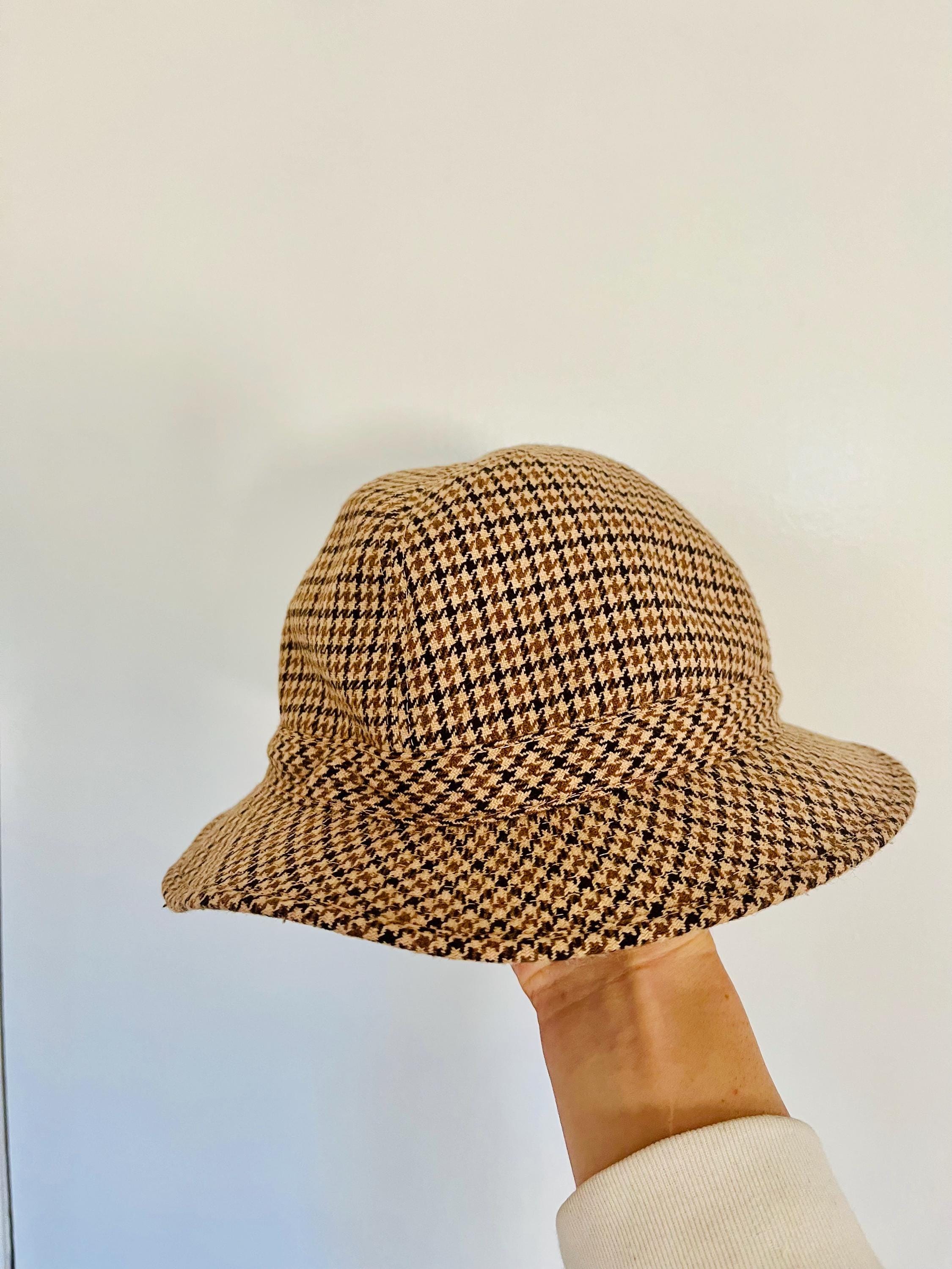 Vintage Scott & Co Hatters Of England Royal Family Houndstooth Tweed Bucket Hat Morgan Bucket Hat in Houndstooth - Unisex | Borsalino Official main image 3