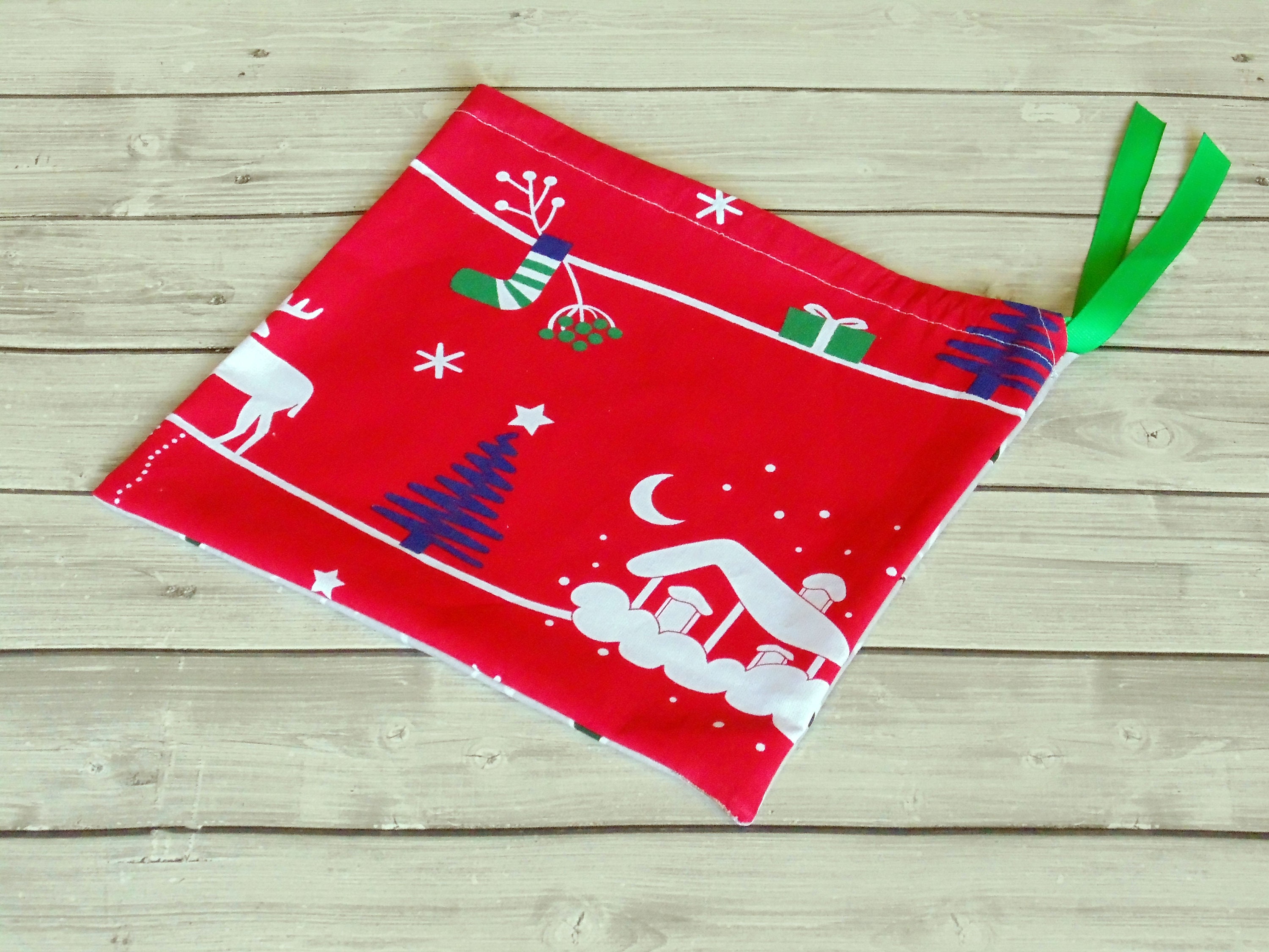 Christmas bag Christmas Gift Wrapping Bag Gift bag Etsy