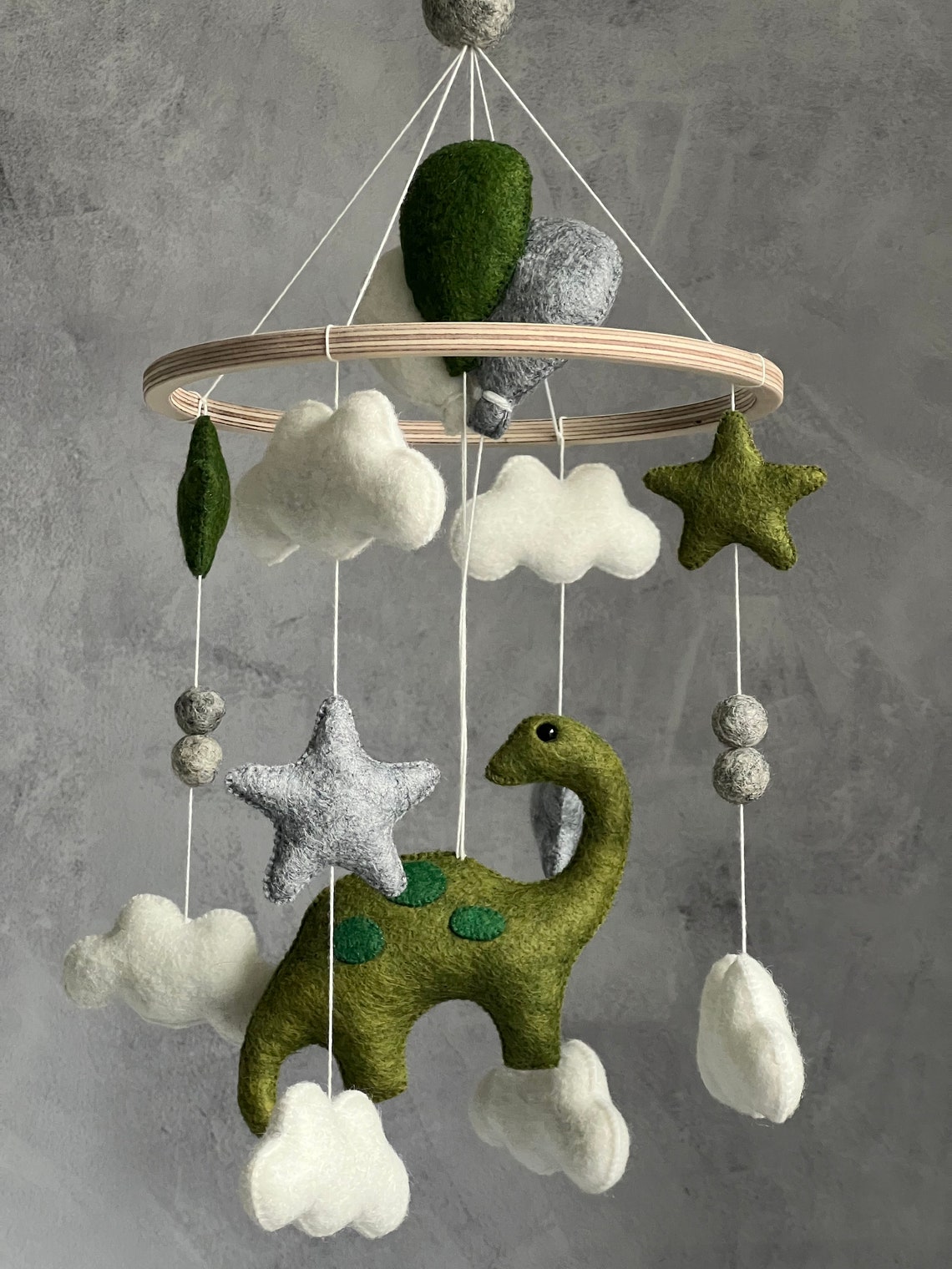 Dinosaur Crib Mobile Nursery Mobile Baby Felt Baby Mobile Dino Etsy