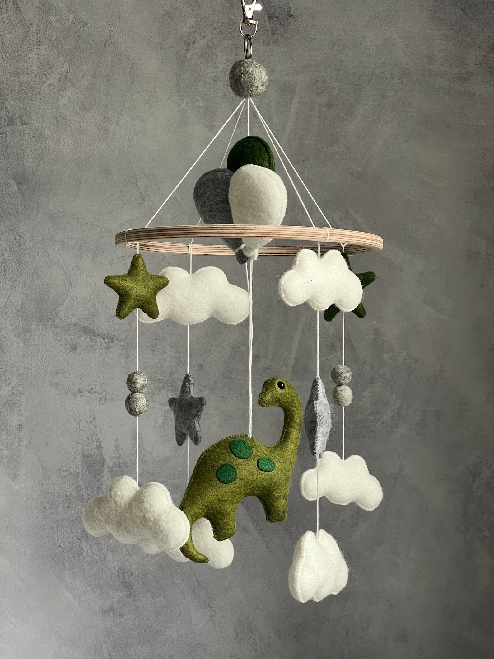 Dinosaur Crib Mobile Nursery Mobile Baby Felt Baby Mobile Dino Etsy