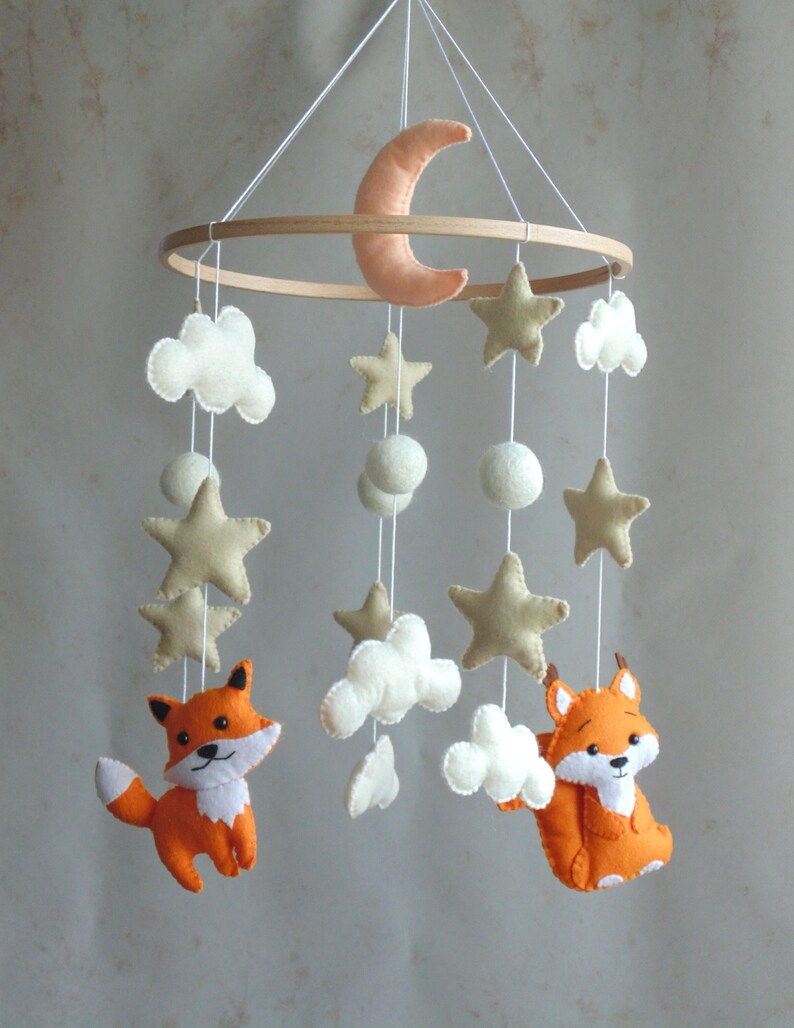 Woodland Baby Mobile Forest Mobile Woodland Crib Mobile Etsy