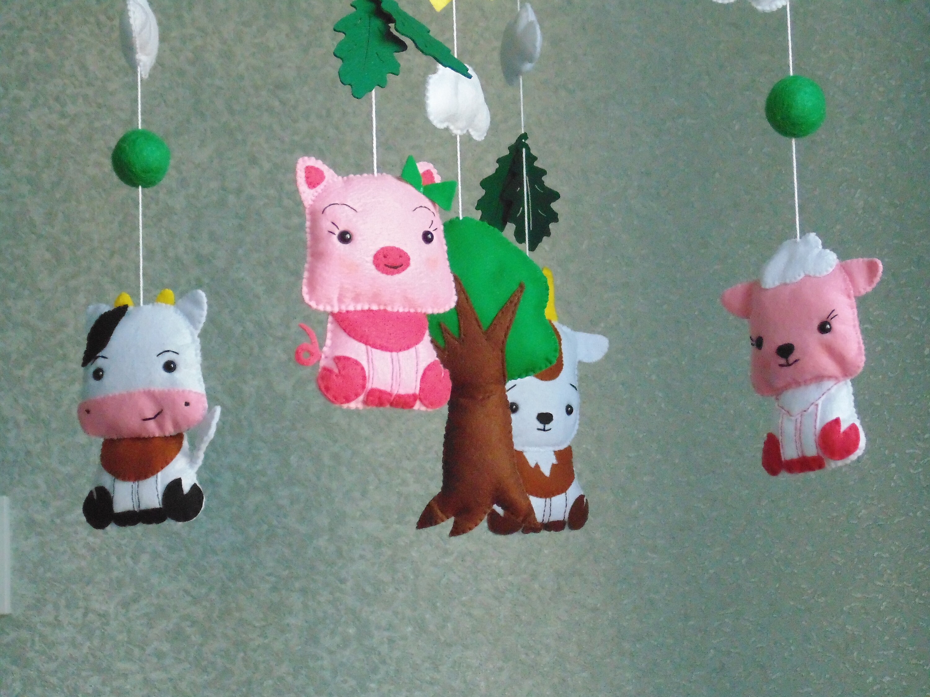 Baby crib mobile Farm animals decor Farm baby mobile Farm Etsy