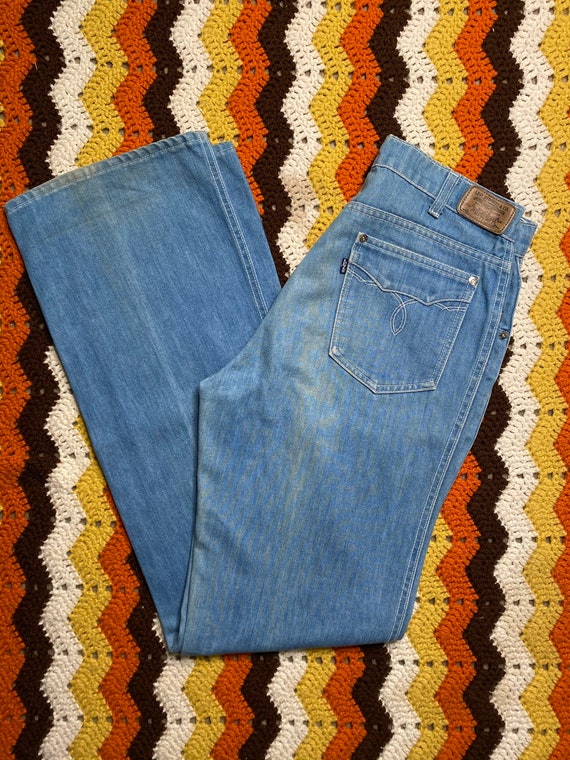 Vintage 70s Levi Stratus Jeans | Wide Leg | 33x34