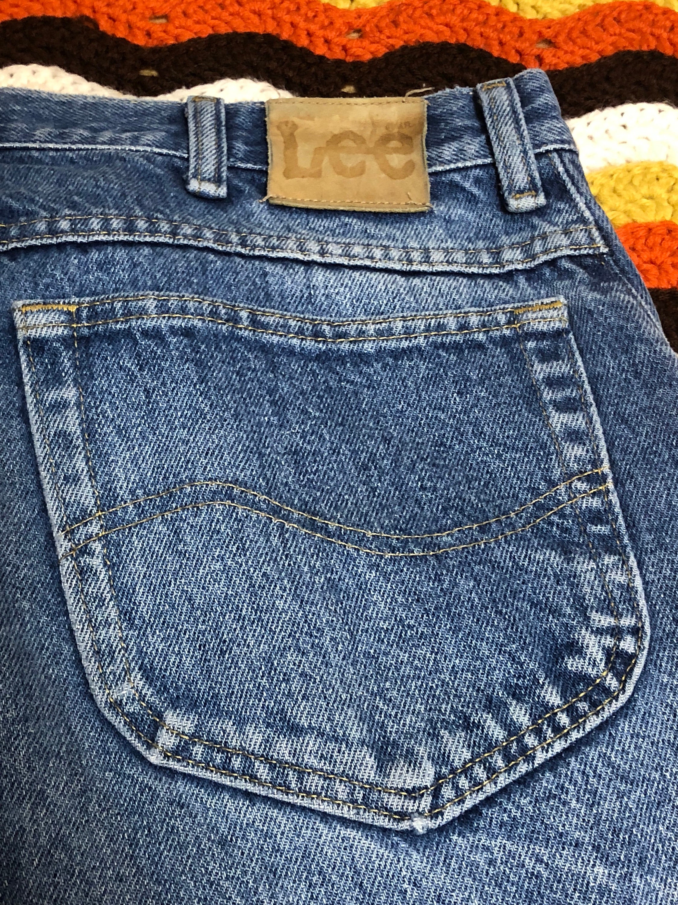 Vintage 80s Lee Blue Jeans Medium Wash | Etsy