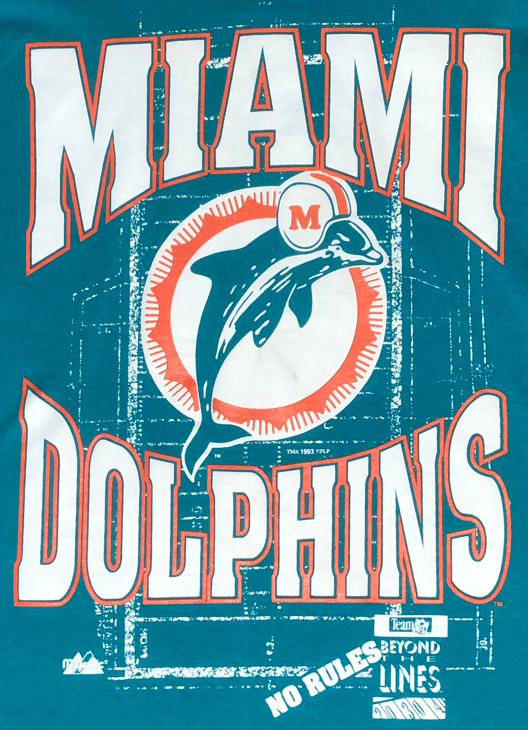 Vintage 1993 Miami Dolphins Football Shirt Fits XL Etsy