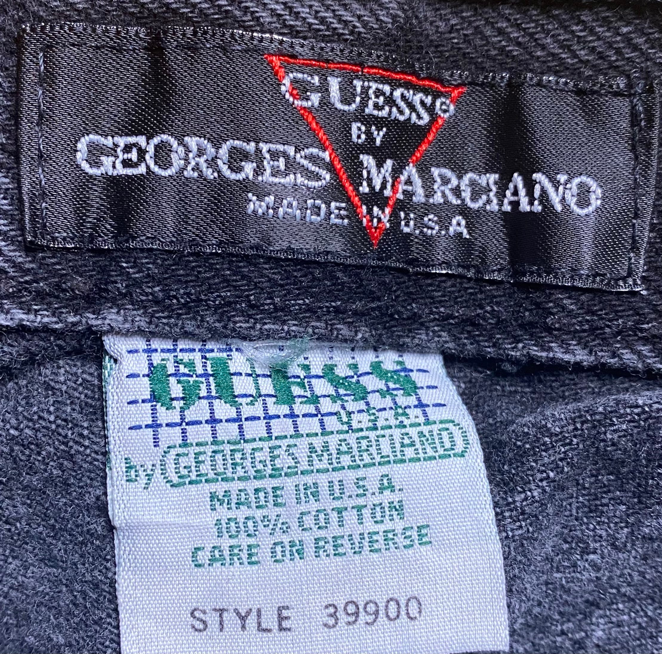 Vintage 90s Guess Cut off Black Jean Shorts | Etsy