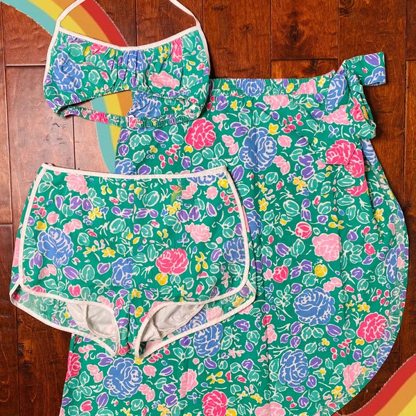 Vintage 50s/60s Poppy by Lanz Swimsuit Set