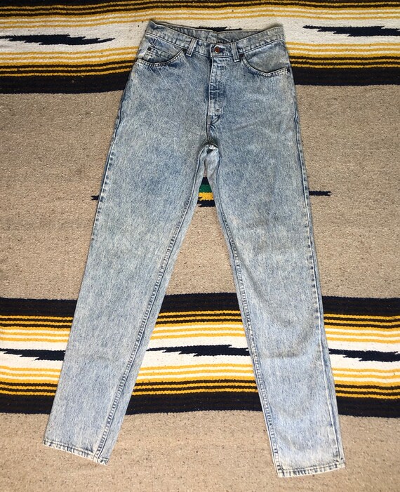 Vintage 80s Acid Wash Blue Jeans -Brittania USA |… - image 3