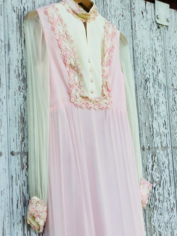 Vintage 1970s Maxi Dress / Handmade Gown