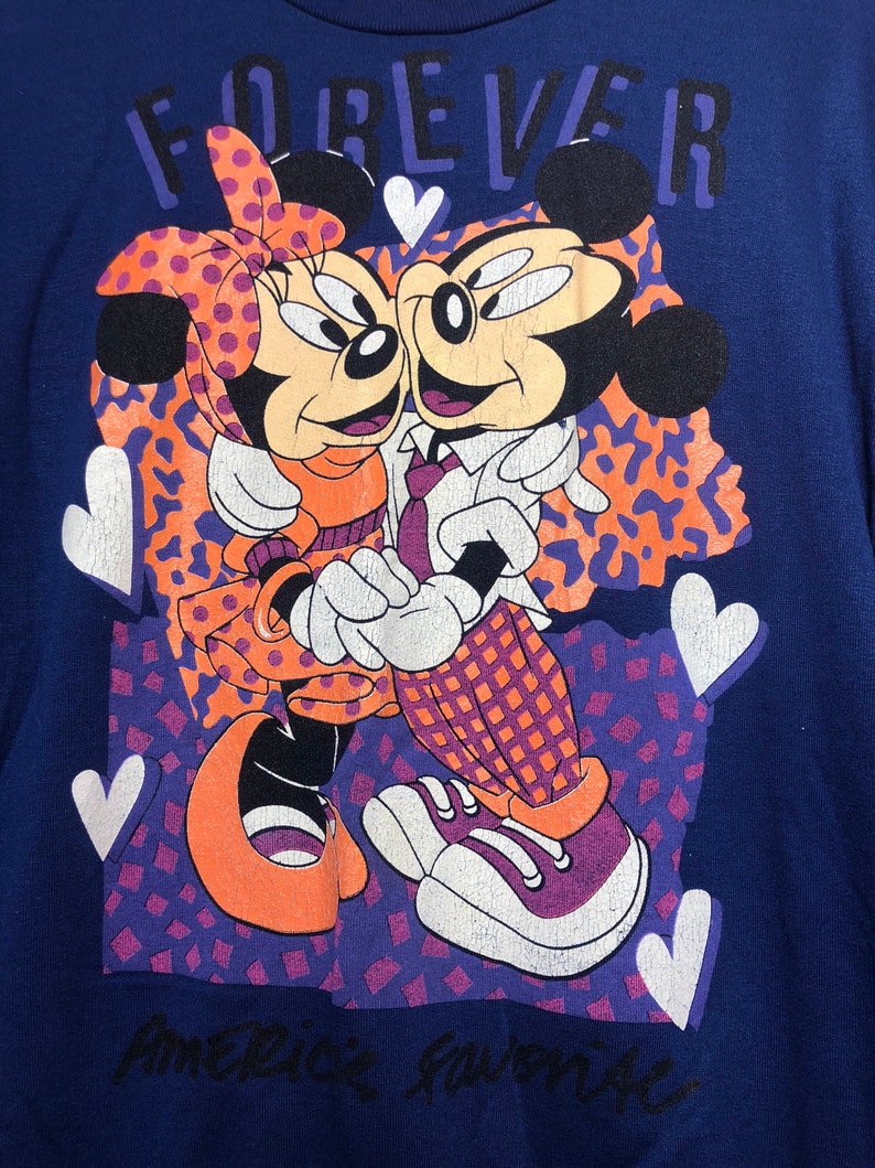 Fits SmallMedium Vintage 1990s Mickey and Minnie Mouse Sweatshirt Walt Disney Pullover
