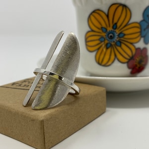 Solid Silver Spoon Ring, Contemporary, Sterling silver, 925 silver, recycled, upcycled, silverware, flatware