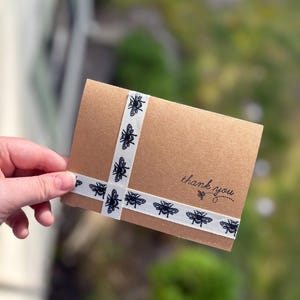 Bumble Bee Thank You Card - Blank Greeting Card - Thank You Card - Bee Card - Bee Thank You - Thank You Greeting Card