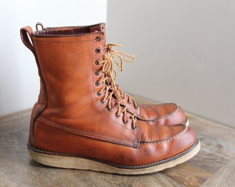 Rare 50s Vintage Blue Band Work Boots Moc Toe Vintage Americana Men/'s 8.5 E