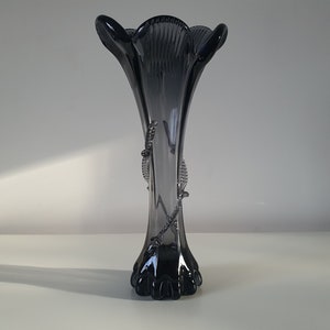 Vintage glass vase from Lviv / Home decor item / USSR glass / Handmade glass / Ukrainian vintage / Glass decor
