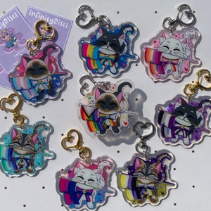 LGBTQ+ Pride Kitty Charm