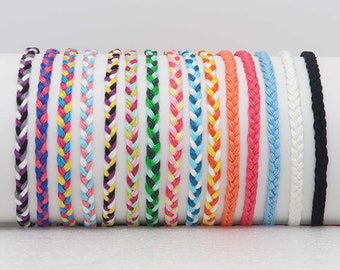 Tobillera brasileña, trenza grande, pulsera de playa, lindas pulseras pequeñas, apilables, para apilar