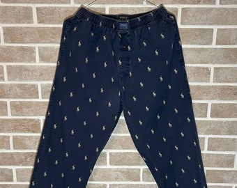 Polo Ralph Lauren Women Cotton Sleep PJ Pants Monogram Blue Size S  eBay