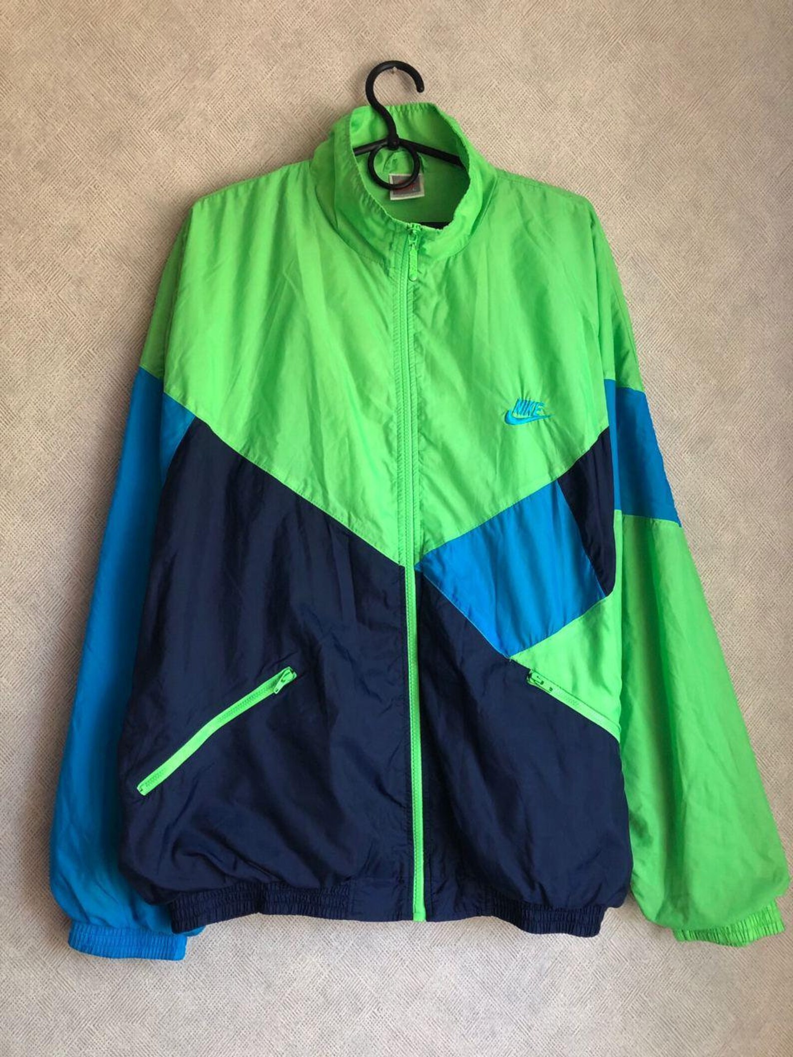 Nike 90s Vintage tracksuit Windbreaker Jacket rare multicolor | Etsy