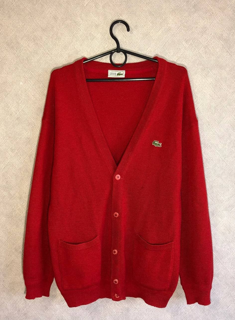 Vintage Lacoste Wool Cardigan Sweater 