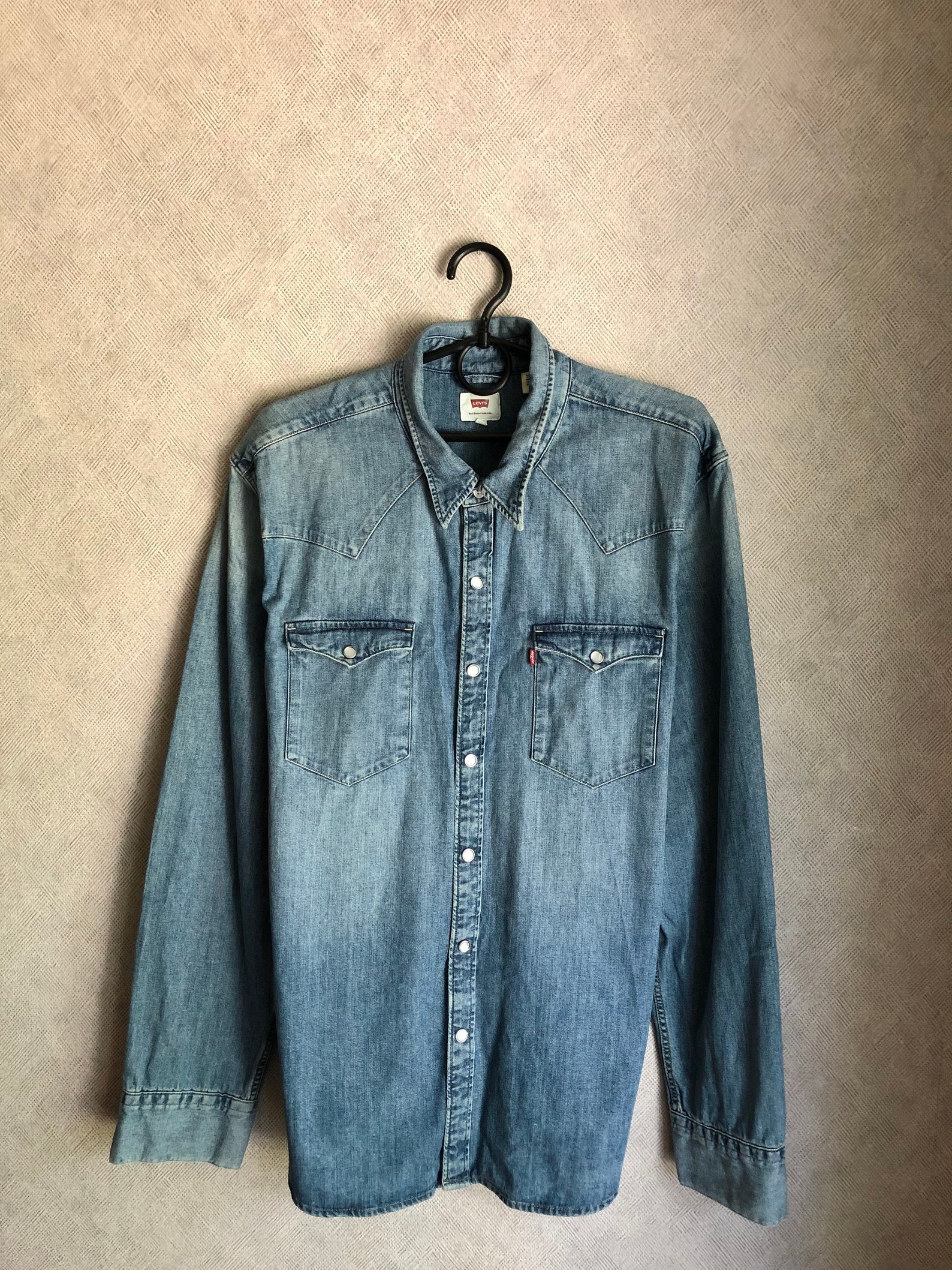 Vintage Levi's Denim Shirt Long Sleeve Men's Red Tab Etsy