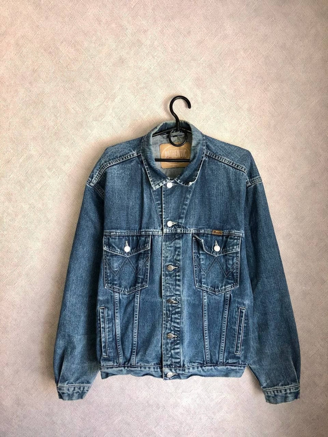 Wrangler Denim Jacket Retro Vintage - Etsy