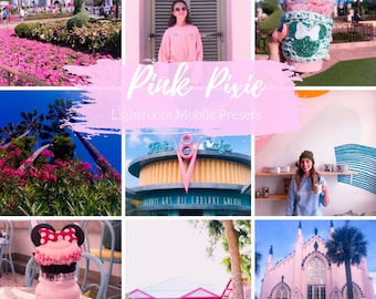 4 Mobile Lightroom Presets, Pink Pixie Blush Lightroom Mobile Instagram Presets  Lifestyle presets Travel Photography Presets