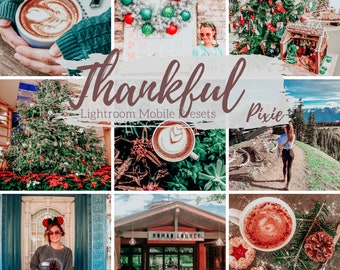 5 Mobile Lightroom Presets, Chocolate Warm Hue Thanksgiving Lightroom Mobile Instagram Presets  Lifestyle presets Travel Photography Presets