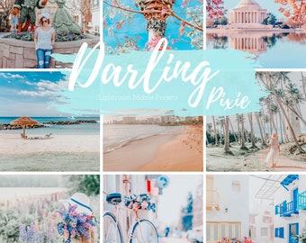 5 Mobile Lightroom Presets, Spring Floral Pastel Darling Lightroom Mobile Instagram Presets  Lifestyle presets Travel Photography Presets