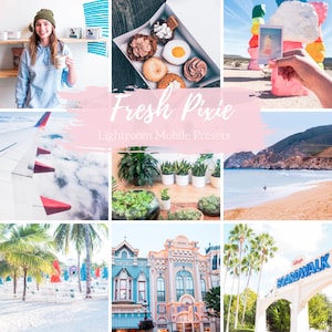 Mobile Lightroom Presets, Fresh, Clean and Bright Lightroom Mobile Instagram Presets  Lifestyle presets Travel Photography Presets