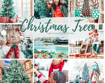 5 Mobile Lightroom Presets, Christmas Tree Cool Winter Lightroom Mobile Instagram Presets  Lifestyle presets Travel Photography Presets