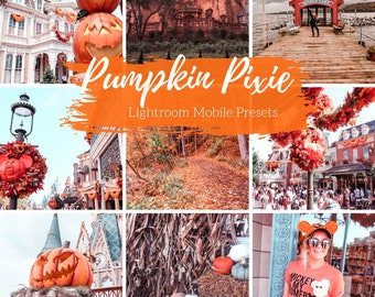 4 Mobile Lightroom Presets, Pumpkin Warm Orange Lightroom Mobile Instagram Presets  Lifestyle presets Travel Photography Presets