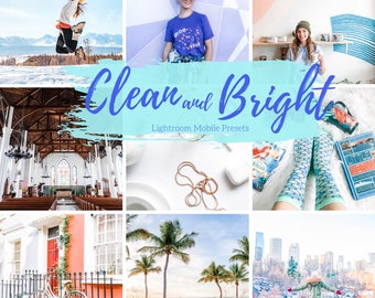5 Mobile Lightroom Presets, Light Bright Airy Clean Lightroom Mobile Instagram Presets  Lifestyle presets Travel Photography Presets