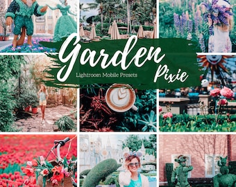 4 Mobile Lightroom Presets, Garden Greens Flower and Garden Lightroom Mobile Instagram Presets  Lifestyle presets Travel Photography Presets