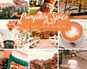 4 Mobile Lightroom Presets, Pumpkin Spice Latte Coffee Lightroom Mobile Instagram Presets  Lifestyle presets Travel Photography Presets