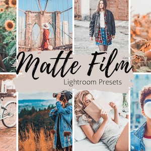 5 Mobile Lightroom Presets, Matte Film 90s Aesthetic Lightroom Mobile Instagram Presets  Lifestyle presets Travel Photography Presets