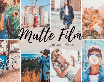 5 Mobile Lightroom Presets, Matte Film 90s Aesthetic Lightroom Mobile Instagram Presets  Lifestyle presets Travel Photography Presets