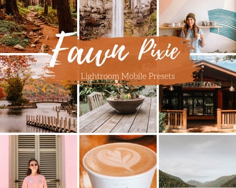 2 Mobile Lightroom Presets, Fawn Coffee Latte  Warm Lightroom Mobile Instagram Presets  Lifestyle presets Travel Photography Presets