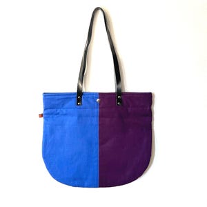 Beuteltasche "Midnight Bloom" | Leinentasche | große Schultertasche | Markttasche | Tasche für jeden Tag | Colourblocking | Geschenkidee