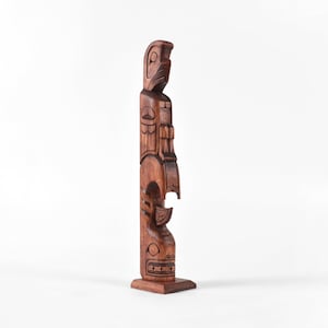 First Nations Two Figure Model Totem Pole Custom Designs