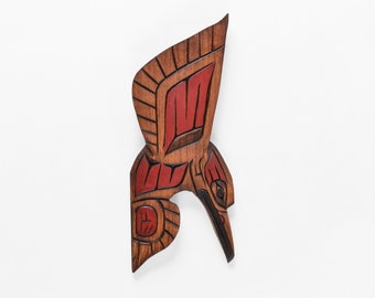 First Nations met de hand gesneden inheemse muursnijwerk Vijf ontwerpen