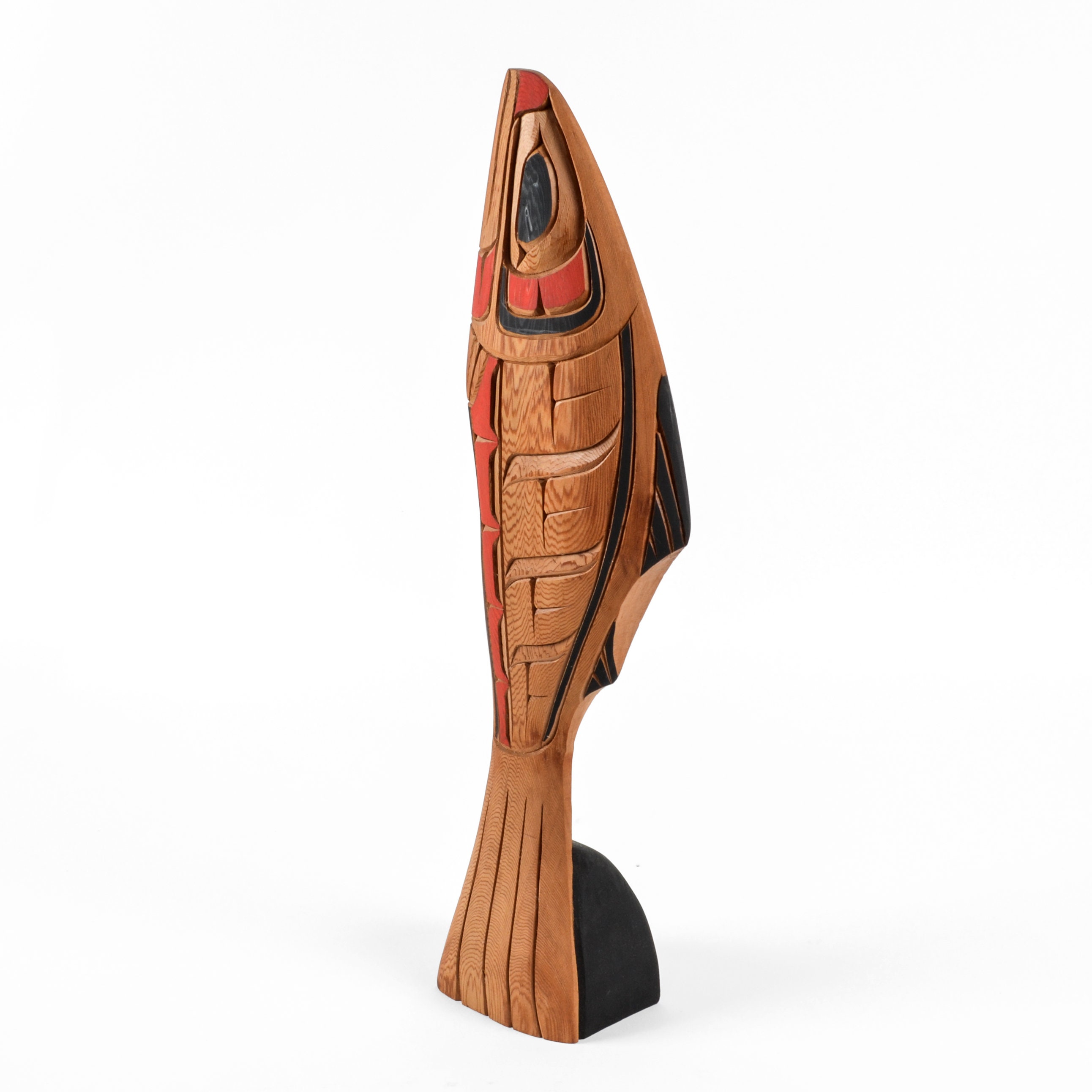 【サザビーズ落札商品】Richard J Smith 1994 「SALMON」 First Nations Native Red Cedar Salmon Totem Pole - Etsy