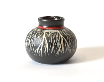 Hand-Carved First Nations Roots Vase by Patrick Leach