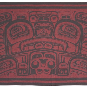 Tsimshian Corey Moraes Wool Blend Blanket Northwest Coast Design