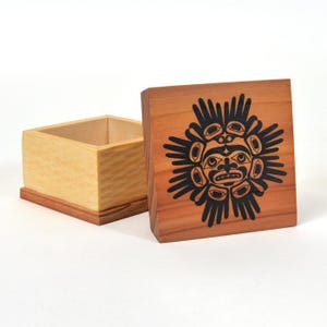 Red and Yellow Cedar Hands of Friendship Native Box