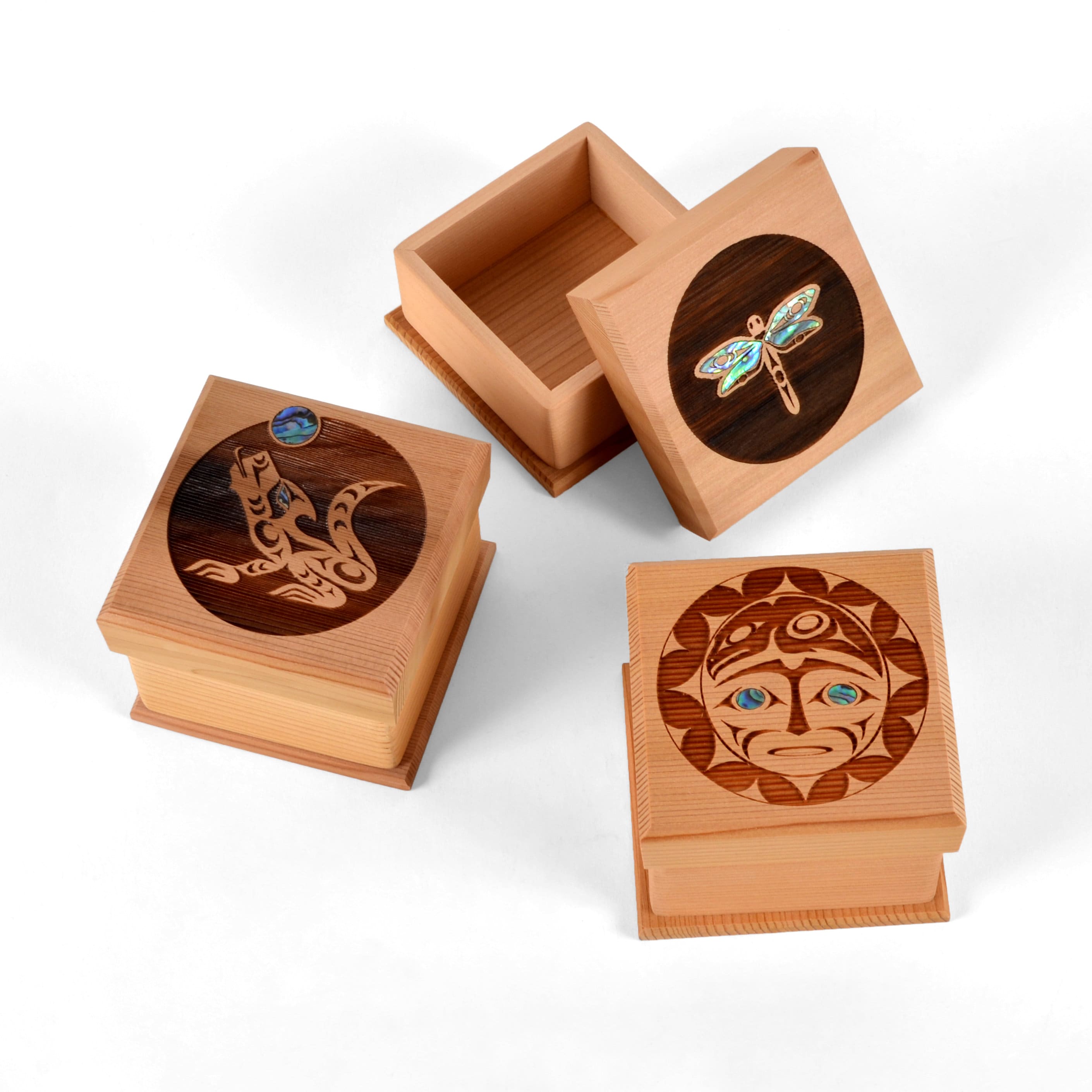 First Nations Small Cedar Gift Box With Abalone Inlay Etsy Canada