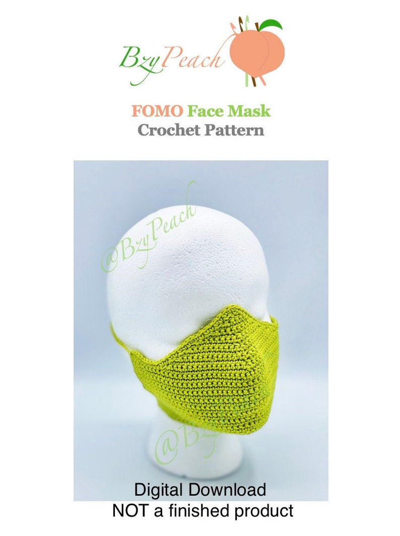 FOMO Face Mask Crochet Pattern Etsy