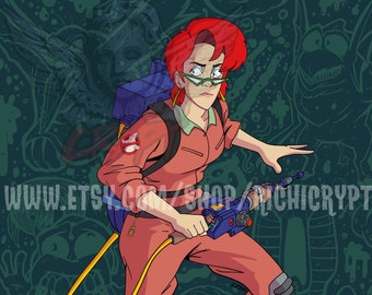 The Real Ghostbusters Janine Melnitz Buster Pinup Print
