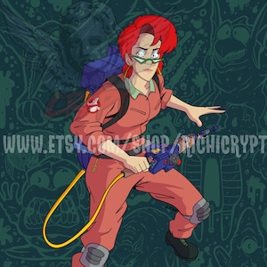 The Real Ghostbusters Janine Melnitz Buster Pinup Print