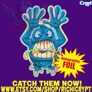The Real Ghostbusters Grabber Ghost Holographic Vinyl Sticker